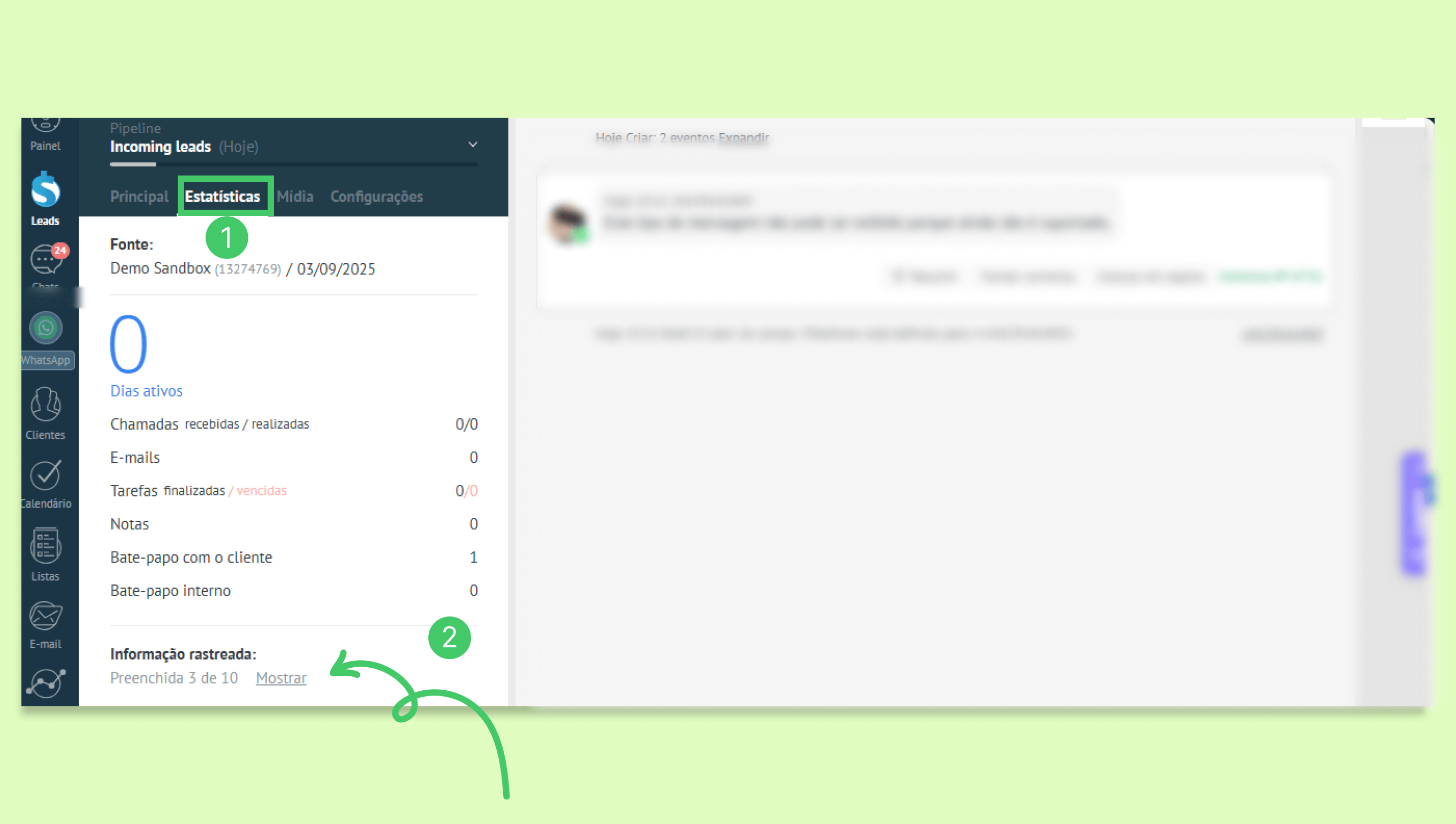 Statistics dashboard showing active days and task completion details with highlighted information.